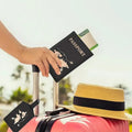 New Minimalist Fashion Passport Cover Thin Slim Travel Wallet Gift PU Leather Card Case Unisex