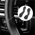 DIY Car Steering Wheel Cover Fiber Leather Needle Mesh Steering Wheel Non-Slip Car Styling Interior Accessories