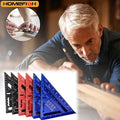 Neue 7 Zoll Dreieck Lineal Messwerkzeug Aluminiumlegierung Schreiner Werkzeuge Zoll Metrisches Winkellineal Geschwindigkeit Quadrat Holzbearbeitungswerkzeuge