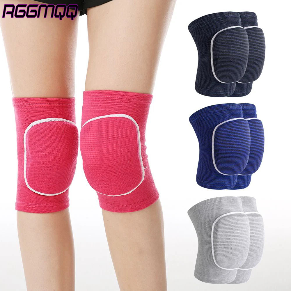 1 Pair Protective Knee Pads Thick Sponge Anti-Slip Collision Avoidance Knee Brace for Training Running Basketball Women Men