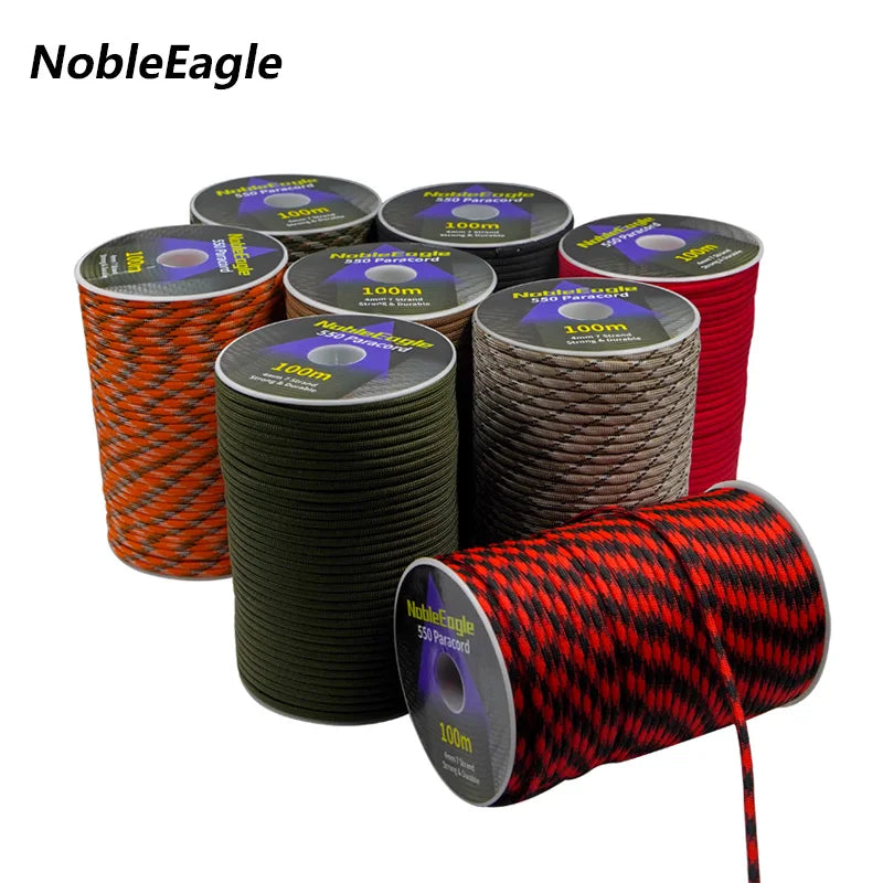 Military 550 Paracord Rope 100M 50M 31M 7 Strand 4mm Parachute Cord Camping Survival Tactical Hiking DIY Bracelet Tent Rope
