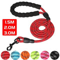 Reflective Dog Leash with Comfortable Padded Handle - Double Heavy Duty Pull Rope for Strong Dogs - Improves Safety and Control