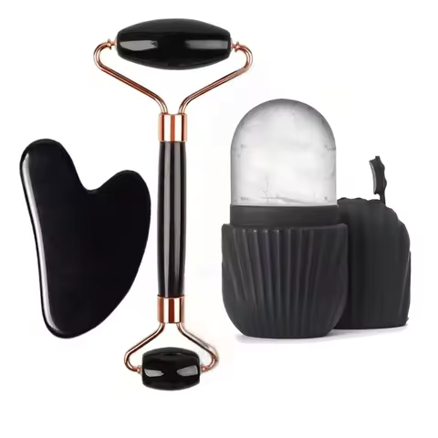 1/2/3 Piece Ice Face Roller Facial Care Ice Roller Set, Facial Roller GuaSha FaceTool Set, Facial Massage Roller Lifting Contouring