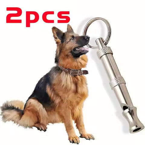 1/2 Pcs Dog Whistle to Stop Barking, Adjustable Sound Distance Dog Whistle with Keychain, Professional Recall for Pets, Puppies, Cats...