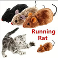1 Piece Funny Lifelike Plush Mouse Running Rat Toy for Cat Dog Tail Mouse Pets Kids Random Color