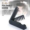 1/2PCS New Pocket Folding Comb 2 IN 1 Plastic Beard Comb Wide Tooth Oil Head Comb Barber Hair Clipper Combs Hair Styling Tool