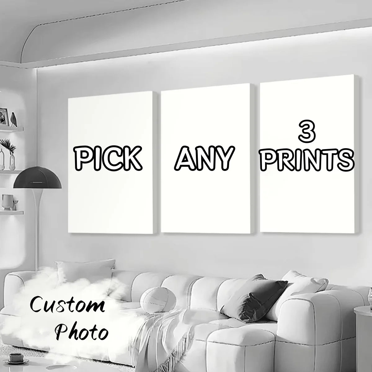 3/4/5 Pieces Custom Canvas Print Personalized Photo Suitable for Family Pets Landscapes Couples Weddings Home Decor Poster Gifts