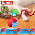 Selbstbewegender automatischer Katzen-Teaserball mit Kunstschwanz, wiederaufladbarer intelligenter Sensor, Katzenspielzeug für Katzen im Innenbereich, Katzenspielzeug, interaktiv
