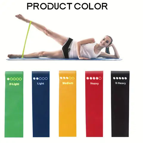 5pcs Fitness Resistance Ring Fitness Equipment for Thin Legs and Buttocks Made of TPE Material Colored Elastic Belt Yoga Accessories...