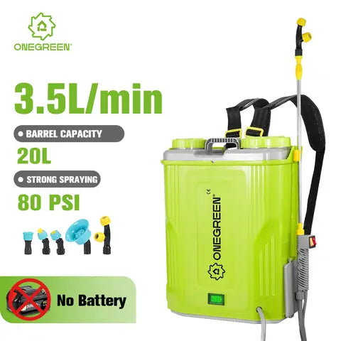 ONEGREEN 20L High Capacity Rechargeable Electric Sprayer Lawn Garden Sprayers Watering Power Tools For Makita 18V Battery Pin
