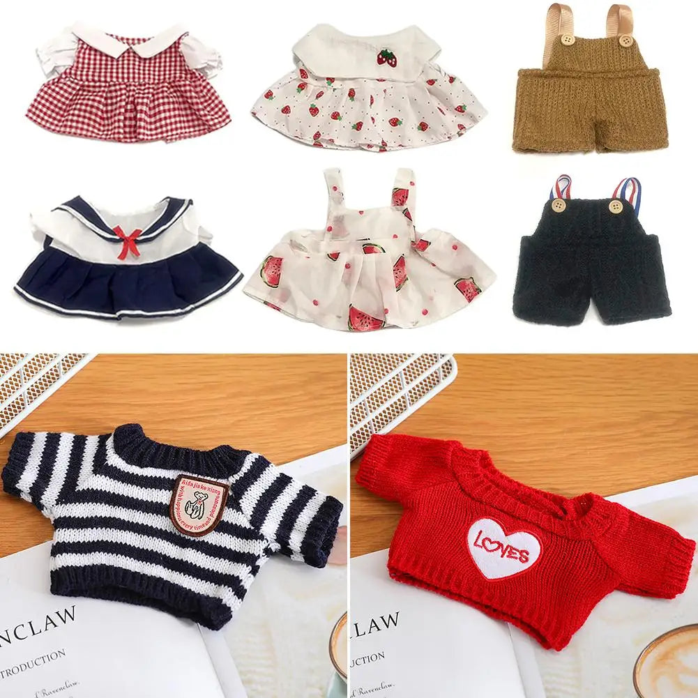 For 30cm Cafe LaLafanfan Duck Clothes Sweater Cartoon Plush Toy Stuffed Soft Duck Doll Toy Animal Birthday Gift for Kids DIY