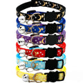 Katzenhalsband mit Glocke, Cartoon-Stern, Mond, Hund, Welpe, Katze, Kätzchen, Halsband, verstellbare Sicherheitsglocke, Ring, Halskette, Katzenschmuck