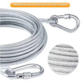 Doppelkopf-Hundeleine aus rostfreiem Stahl mit Metallschnalle, langlebiges Outdoor-Trainingshalsband, Zugseil, Gurt
