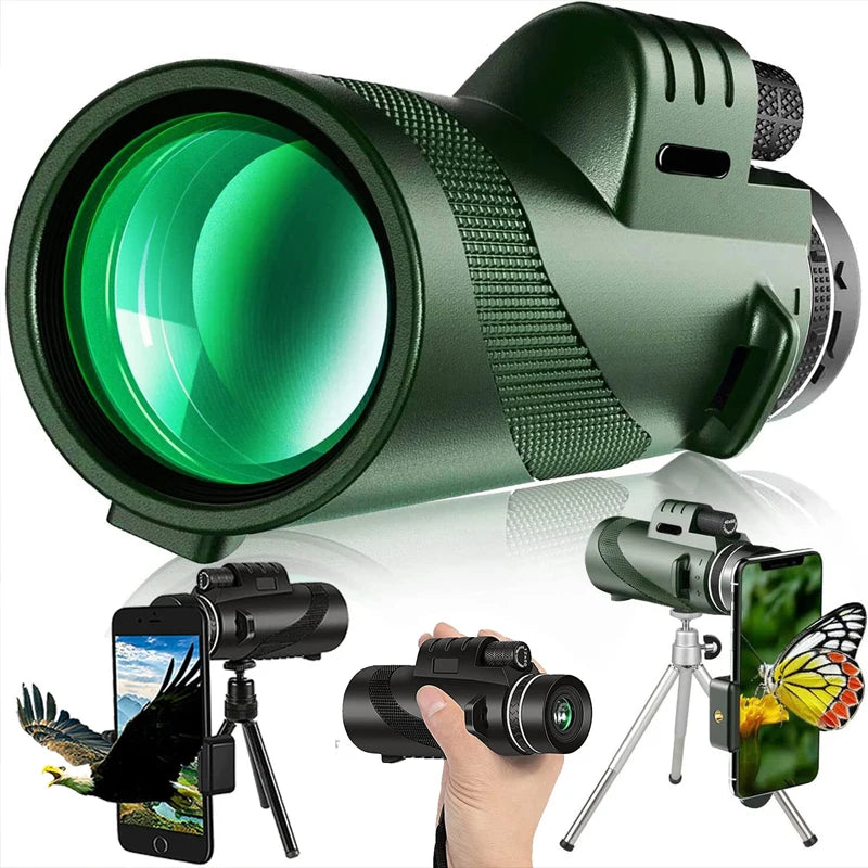 Portable zoom HD 5000m telescope foldable long range mini powerful strong telescope for hunting sports outdoor camping travel