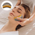 Portable Dry Facial Brush with Soft Bristles, Contoured Lymphatic Massage Tool, Face Shaping Device, Home Spa, Gentle Exfoliating Brush
