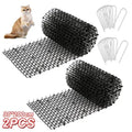 2pcs 30x200cm Black Connection Pet Barrier Net Animal Isolation Mesh Fence Mat with 16 Fixing Ground Spikes Garden Outdoor Dog and Cat Divider Protective Net