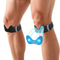 Adjustable Non-Slip Patella Band Stabilizer Knee Brace Silicone Patella Tendon Support Strap with 3D Airbag for Sports