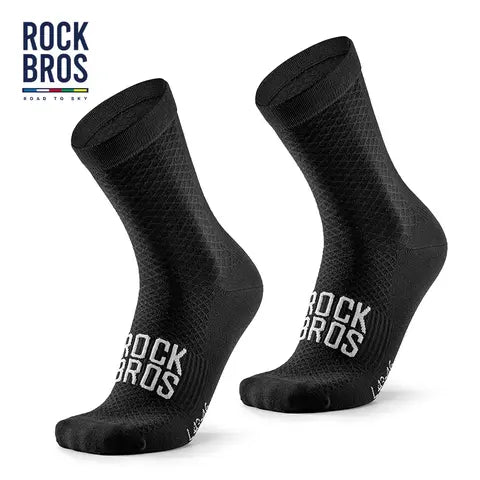 ROCKBROS cycling socks, soothing sports socks, shock-absorbing cycling socks, breathable fabric, high elastic outdoor socks, a pair