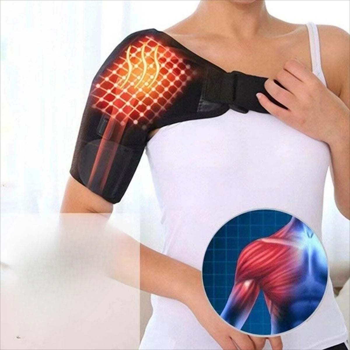 Self-heating shoulder strap, adjustable thermal shoulder strap, relieves neck fatigue, warming shoulder pad for men and 2027