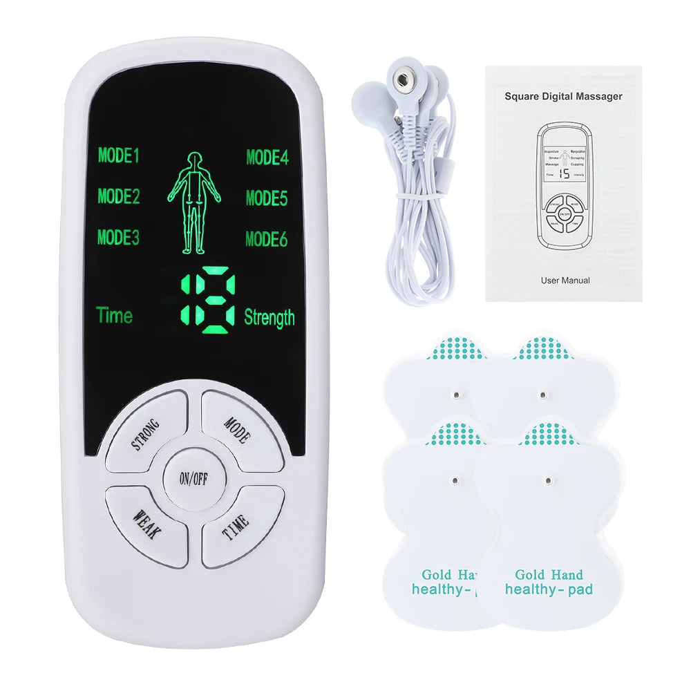 EMS Pulse Electric Muscle Stimulator Neck Body Massager Tens Acupuncture Meridian Physiotherapy Digital Massagers