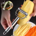 Kitchen Vegetable Peeler Stainless Steel Melon Slicer Double-Head Peeler Household Multi-Function Fruit And Vegetable Peeler