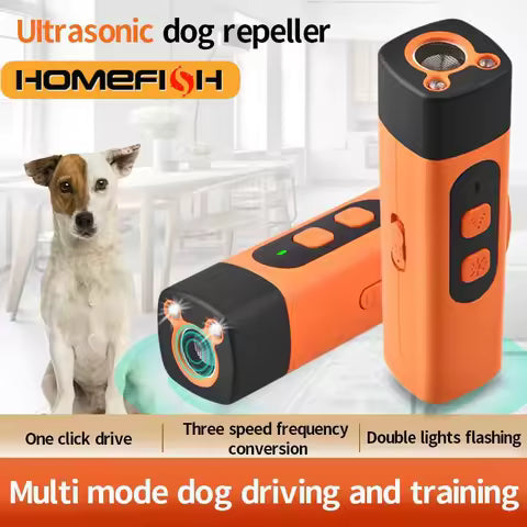Rechargeable ultrasonic dog bark repellent device for bark control and stopping barking