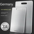 316 stainless steel plate and cutting board kitchen household thickened double-sided cutting board block kneading dough board