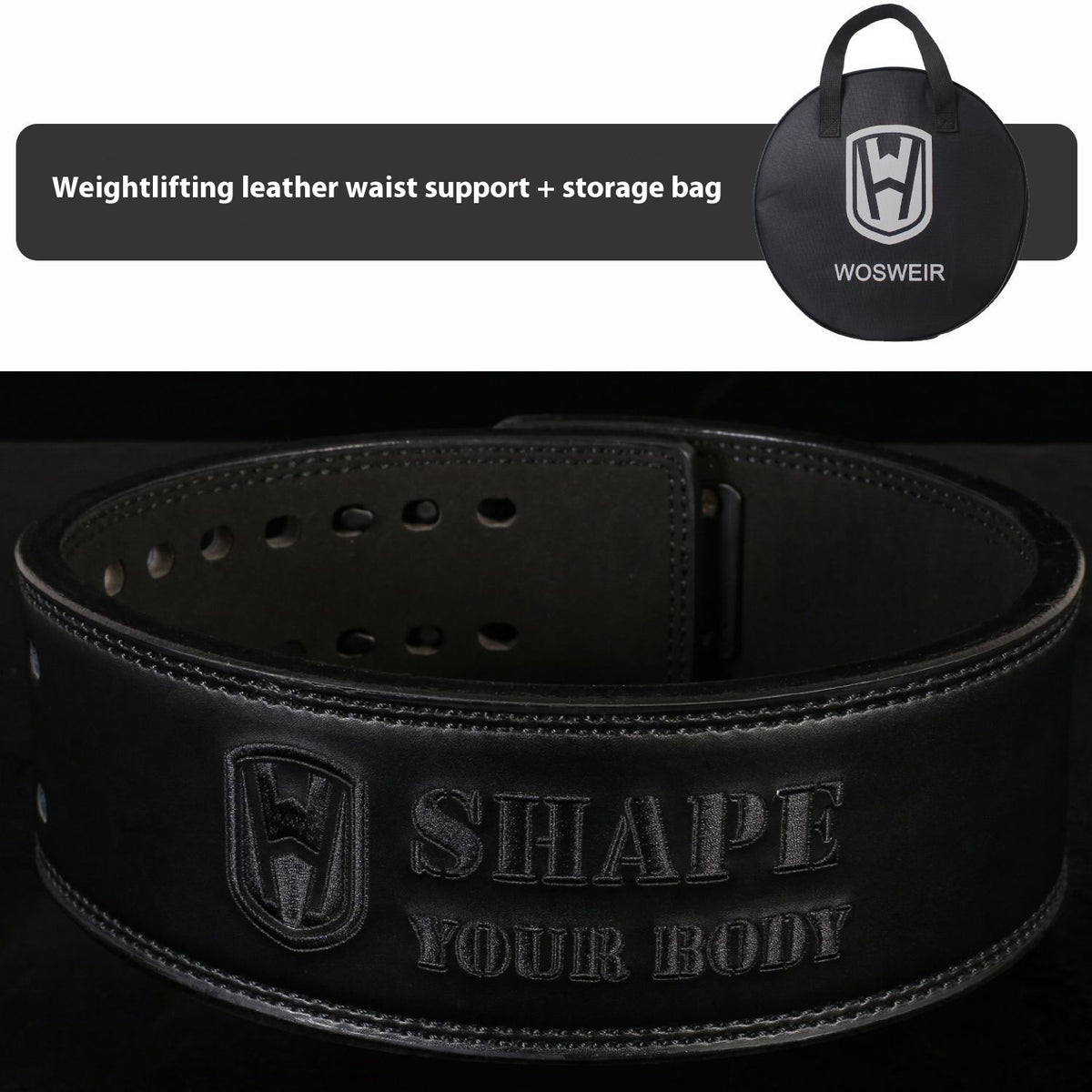 Thickened 13MM Fitness Cowhide Strength Belt Weight Lifting Lever