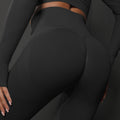 High Waist Seamless Yoga Pants Women's Solid Color Full Length Leggings Fitness