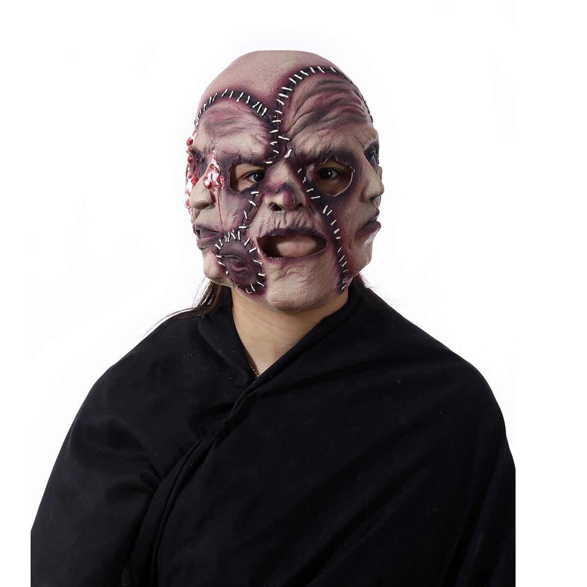 Halloween Three-sided Grimace Horror Mask Cosplay Party Scary Prop