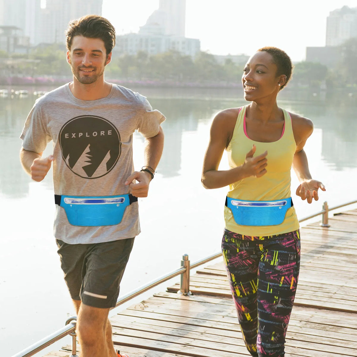 Unisex Sport Waist Pack Running Belt Bag Pouch Adjustable Bounce Free