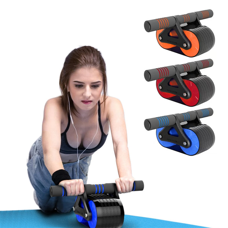Double Wheel Abdominal Exerciser Women Men Automatic Rebound Ab Roller Waist