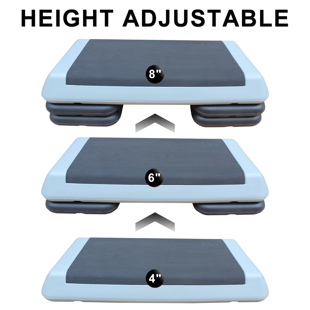 Adjustable Workout Aerobic Stepper In Fitness & Exercise Step Platform Trainer