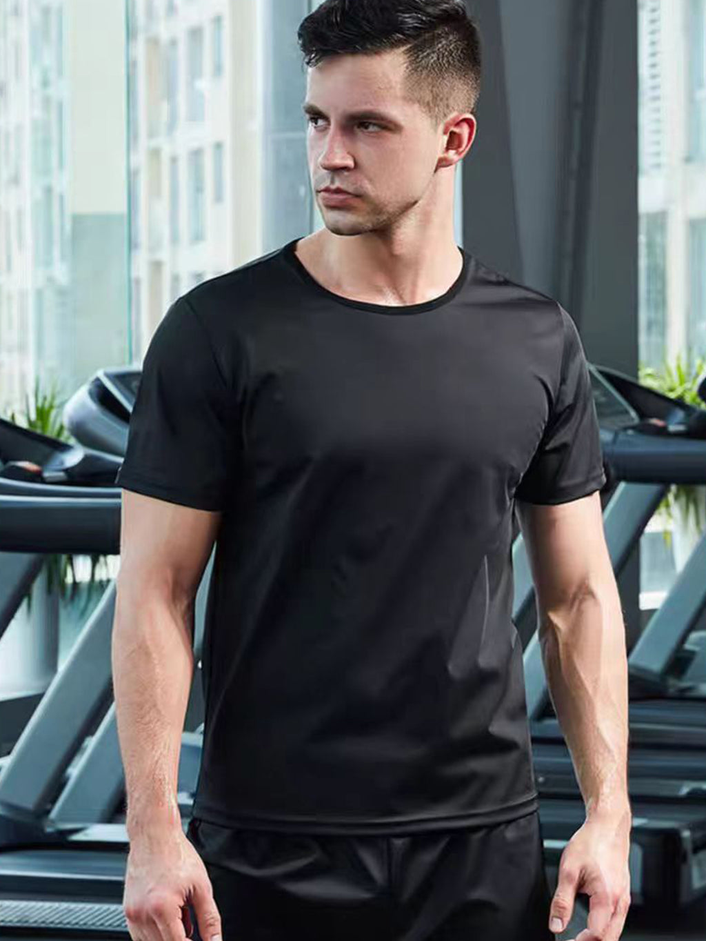 Sauna Shirt For Men Heat Trapping Sweat T-shirt Suit Compression Workout Gym