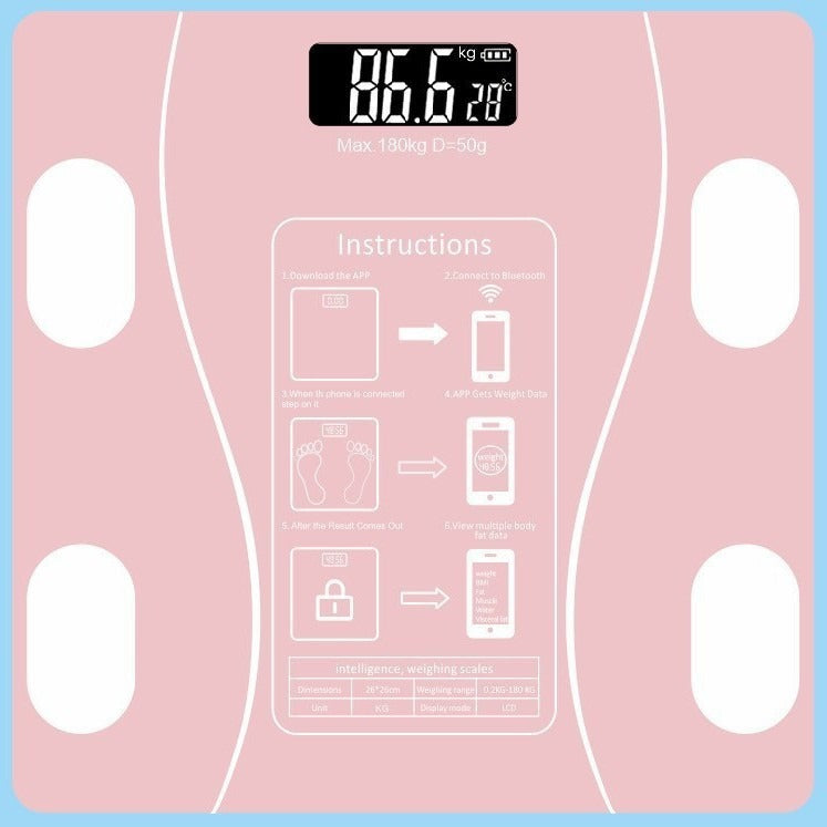 Smart Body Scale, Accurate Durable Small Rechargeable Home Weight Scale For