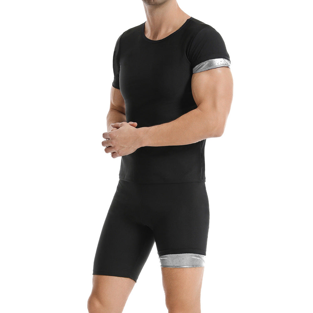 Men's Violently Sweat Suit Sports Short-sleeved Shorts