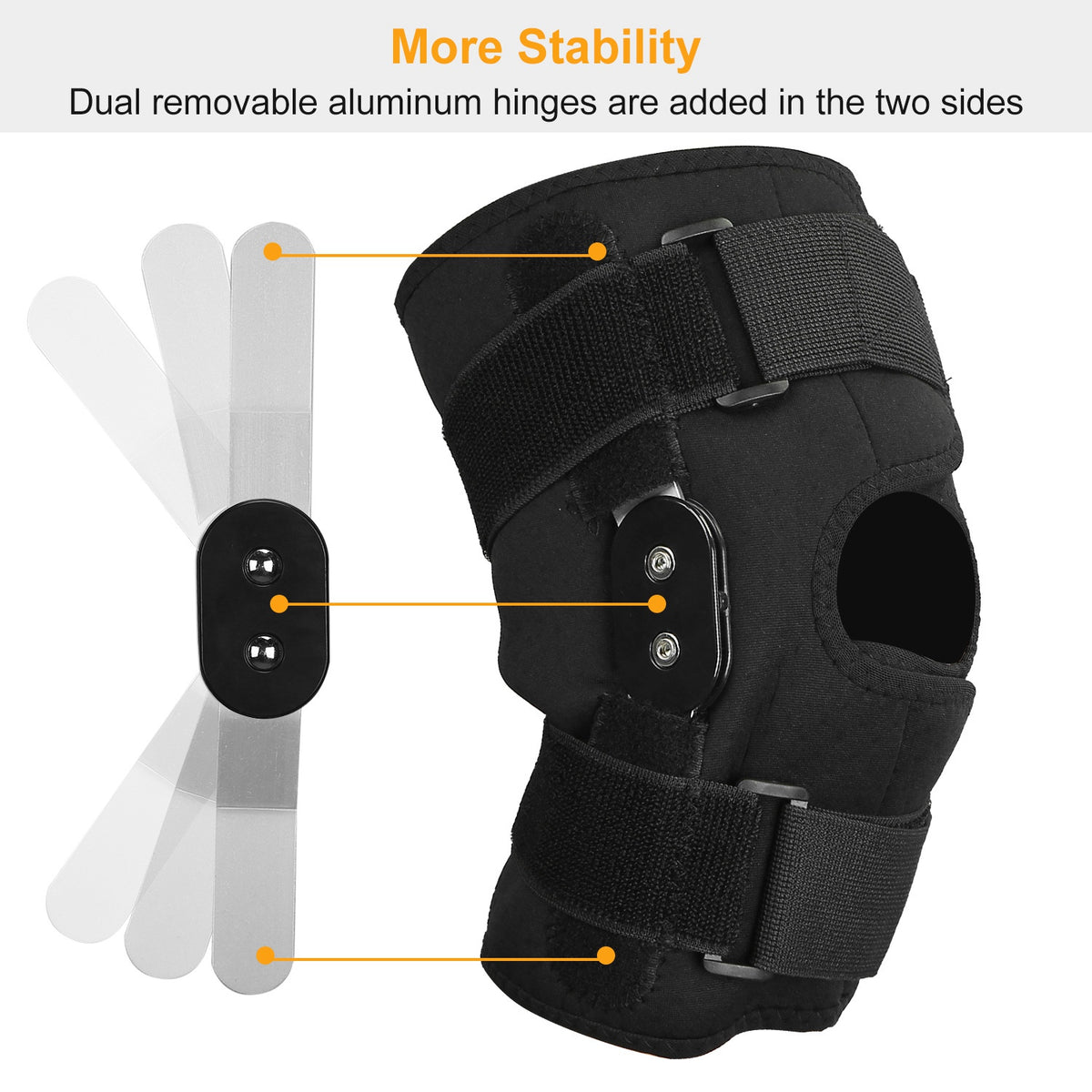 Sport Knee Brace Adjustable Open Patella Support Compression Wrap For Running