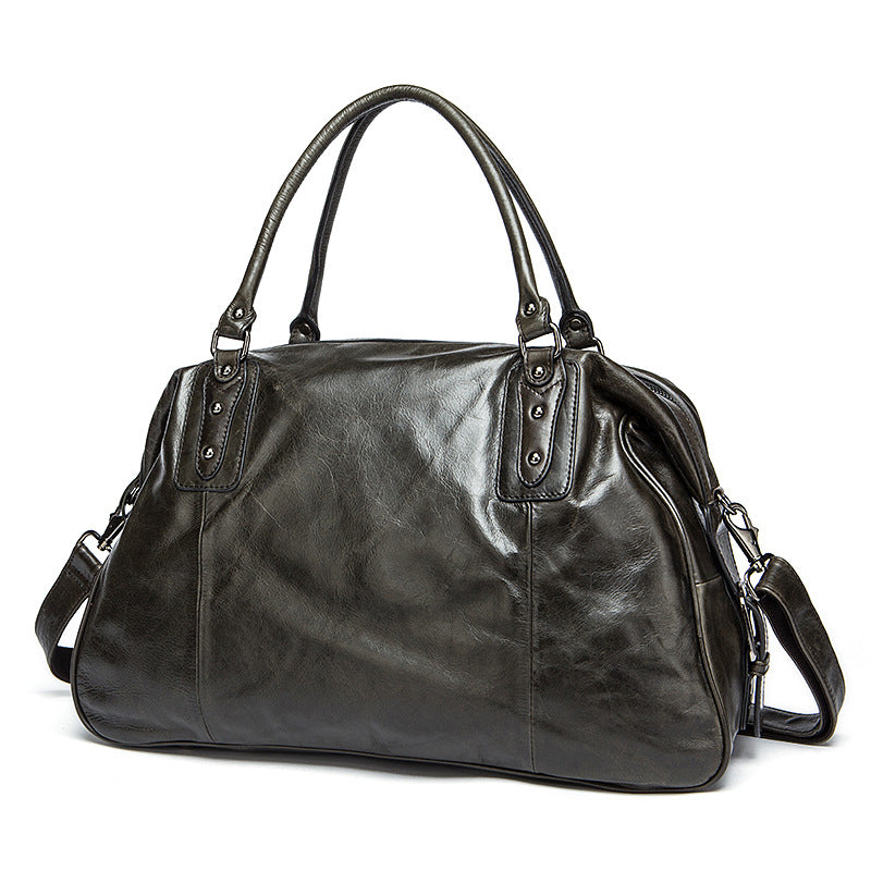 Cowhide Travel Bag Handbag Genuine Leather Duffel