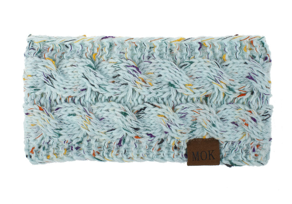 Fleece-lined Knitted Ear Warmer Sports Headband