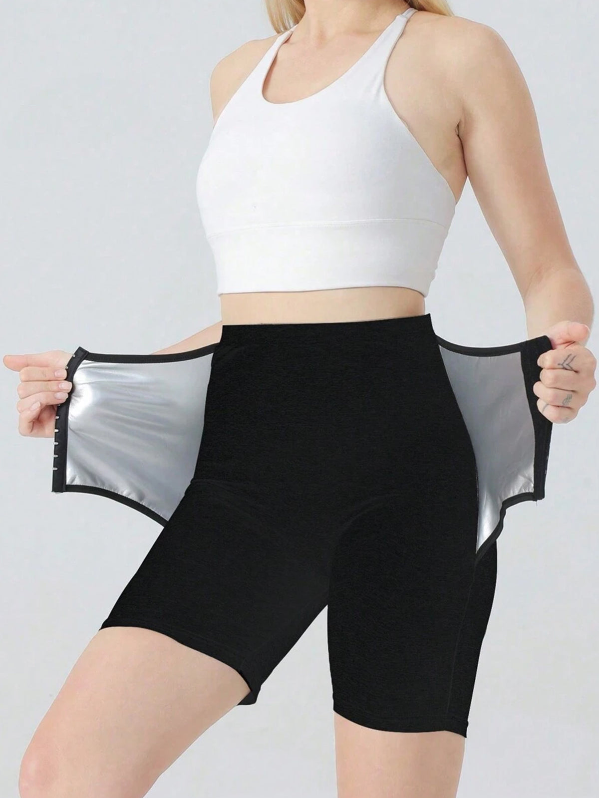 Sauna Sweat Shorts For Women High Waisted Legging Pants Slimming Compression