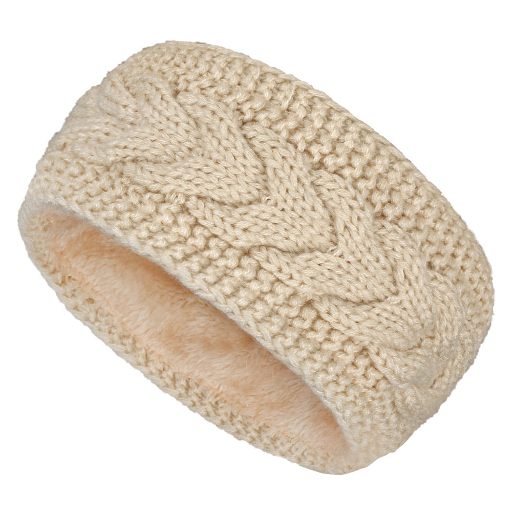 Fleece-lined Twist Knitted Sports Headband