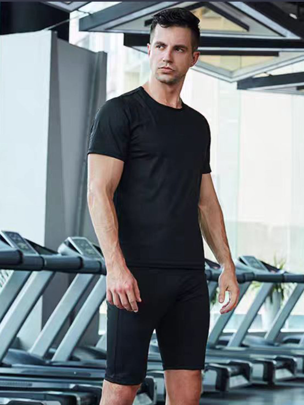 Sauna Shirt For Men Heat Trapping Sweat T-shirt Suit Compression Workout Gym