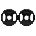 Olympic Weight Plates Set, Metal And Rubber Bumper Discs