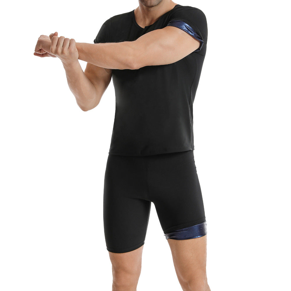 Men's Violently Sweat Suit Sports Short-sleeved Shorts