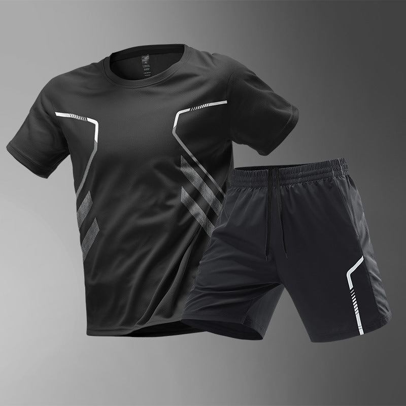 Men's T-shirts Sports Running T-shirt Color Block Men Quick-drying Breathable