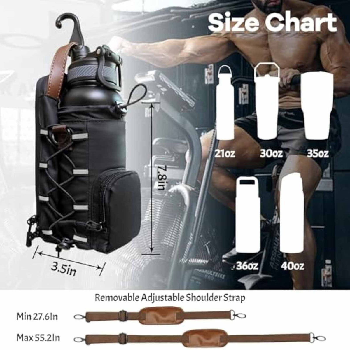 Waterproof Gym Water Bottle Rack Fitness Portable Weekend Sport Bag
