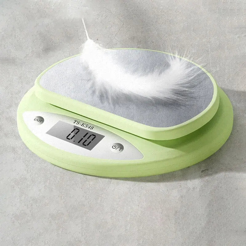 Kitchen Scale 5kg Weight Grams Digital Balance Precision Accurate Green