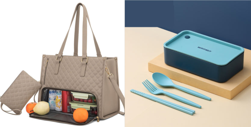 Convenient Commute Lunch Bag Women's Insulated Box Leak-proof Large Purse