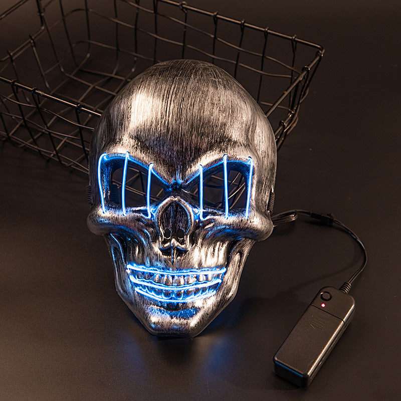 LED Halloween Face Mask Luminous Skull Cold Light Masks Dance Party Bar Disco