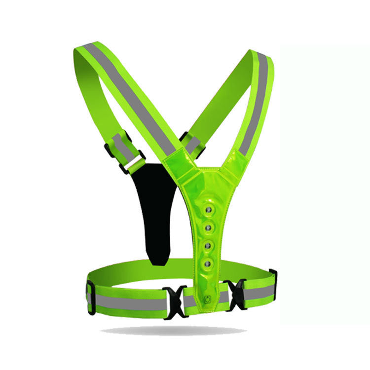 LED Reflective Running Vest Safety Warning Suit